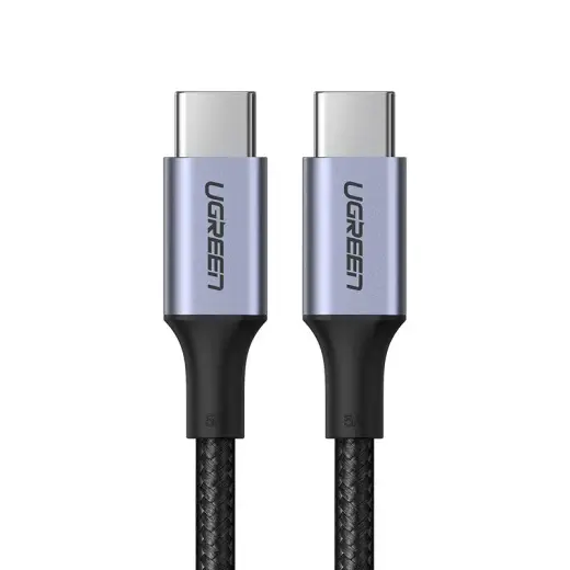 Ugreen US316 datu pārraides un uzlādes vads | USB-C uz USB-C | 100W | 2m | melns