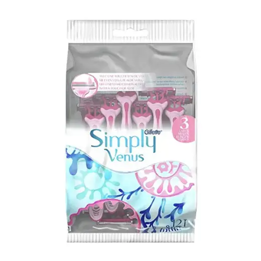 Gillette Venus Simply Disposable Razors 12 Pieces.