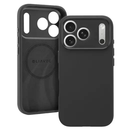 Liavec Silk Shield phone case with MagSafe support for iPhone 17 Pro Max black