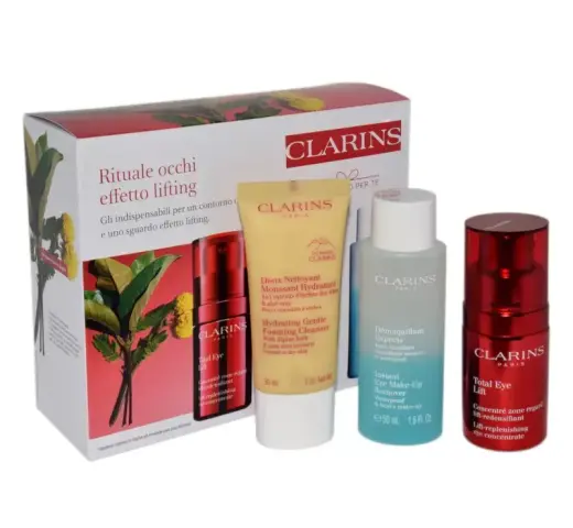 Set Clarins Total Eye Lift 15ml + Instant Eye Make Up Remover 50ml + Mascara Supralift & Curl 3ml