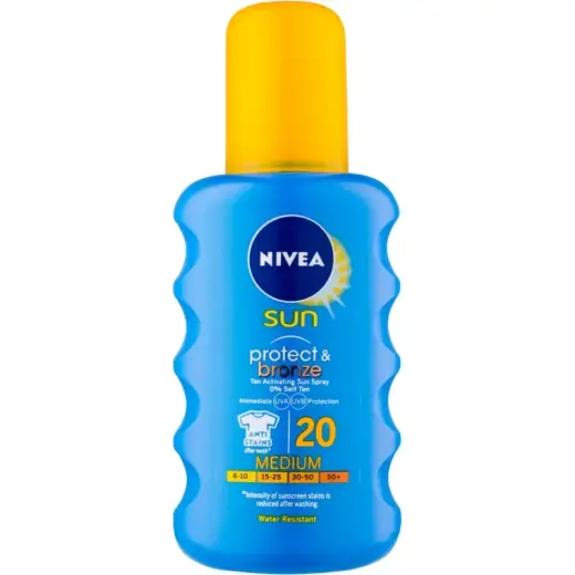 Nivea Intense Spray SPF 20 protective sunscreen 200 ml.