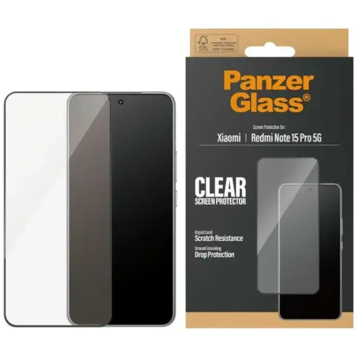 Szkło hartowane PanzerGlass Ultra-Wide    Fit do Xiaomi Redmi Note 15 Pro 5G
