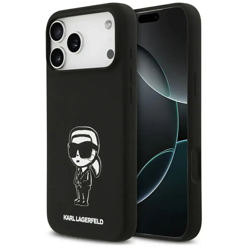Karl Lagerfeld Karl Sketch & Logo telefoni ümbris MagSafe toega iPhone 17 Pro Max must