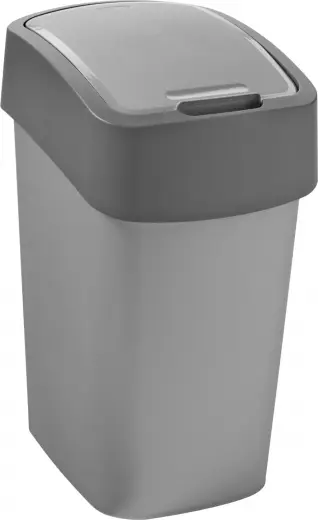 Waste bucket Flip Bin 9L silver/grey