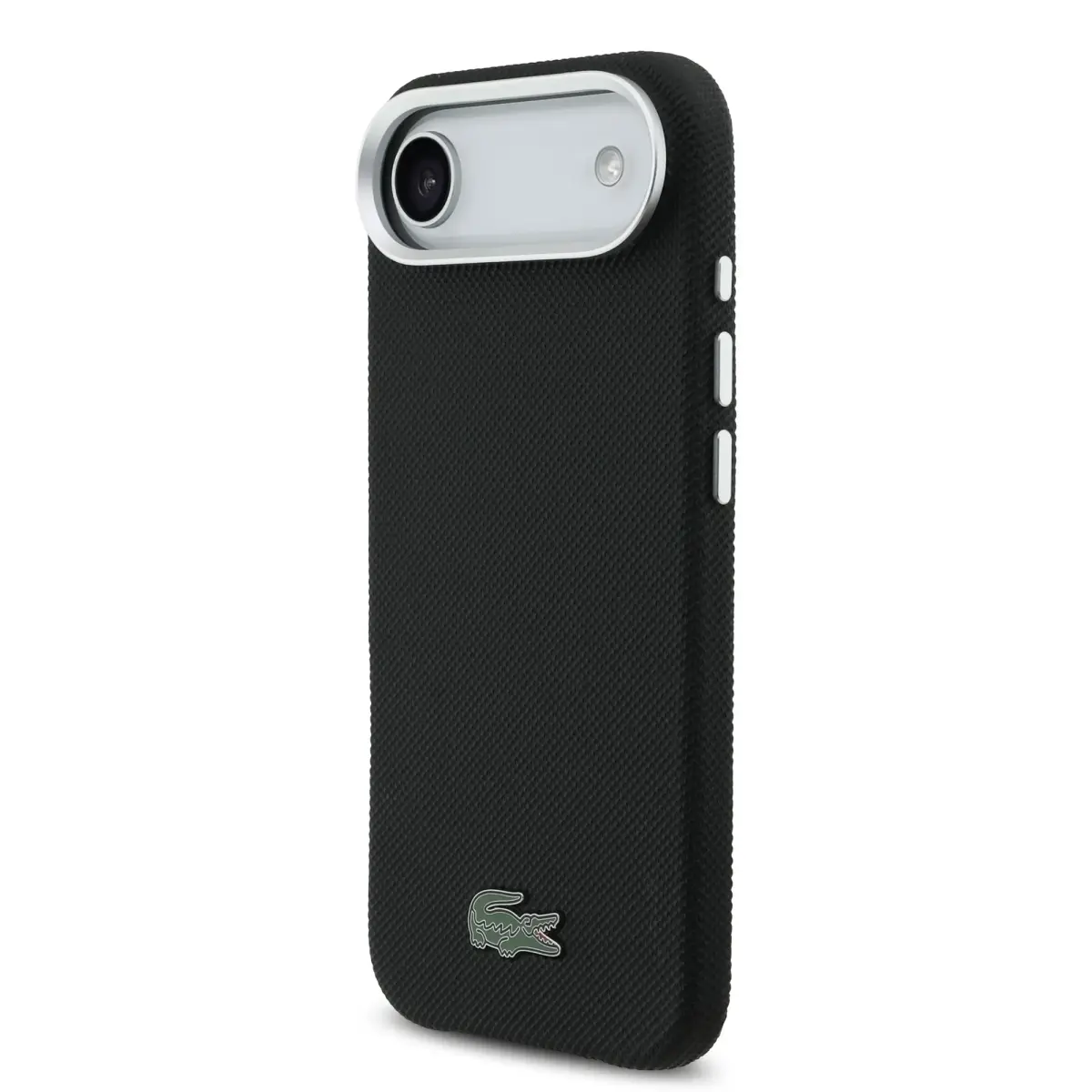 Lacoste Iconic Petit Pique Metal Logo maciņš ar MagSafe atbalstu telefonam iPhone 17 Air melns