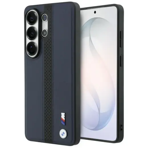 BMW Perforated Stripe Logo phone case with MagSafe support for Samsung Galaxy S26 Ultra (S948) navy