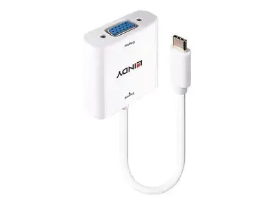 Lindy - video adapter - 24 pin USB-C to HD-15 (VGA) - 11 cm