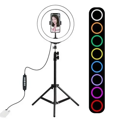 Puluz universal lamp for blogs and streaming + tripod 1.1m