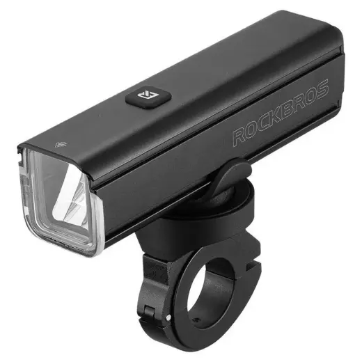 Rockbros 24610002001 Front Bike Light 1000 lm + USB-C - USB-A Cable - Black