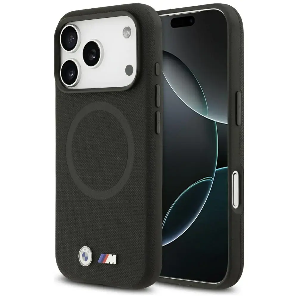 BMW M FW Metal Logo MagSafe Case for iPhone 17 Pro Max Black