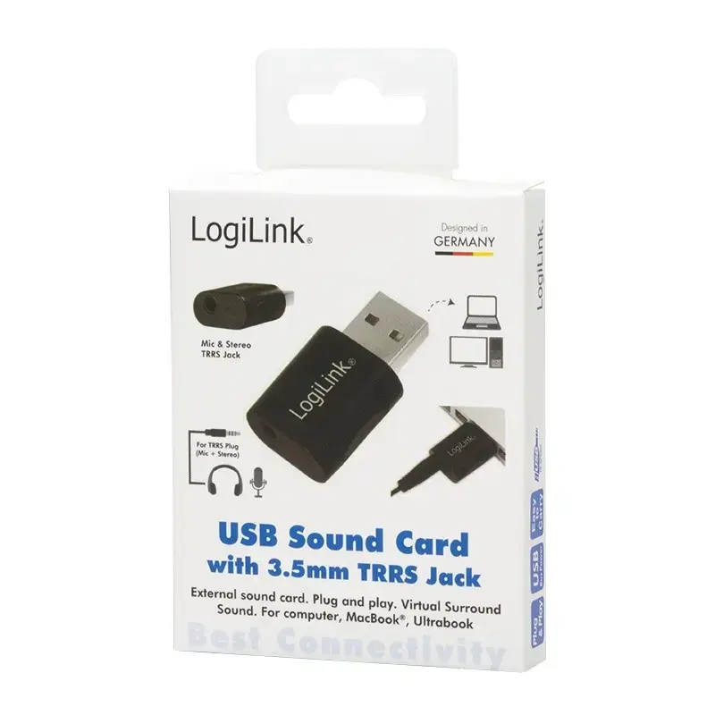 Sound card USB with 3.5 mm TRRS jack