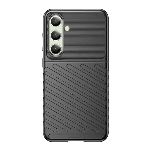 Thunder telefono dėklas Samsung Galaxy S24 FE (S721) juodas