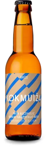 Bezalkoholisks alus VALMIERMUIŽAS Kokmuižas, kviešu-greipfrūtu, Brīze, stiklā, 0.33l (DEP)