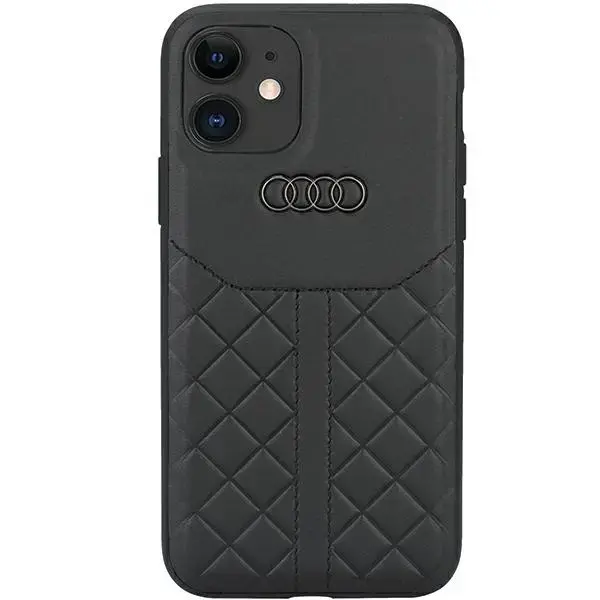 Audi Genuine Leather iPhone 12|12 Pro 6.1" czarny|black hardcase AU-TPUPCIP12P-Q8|D1-BK