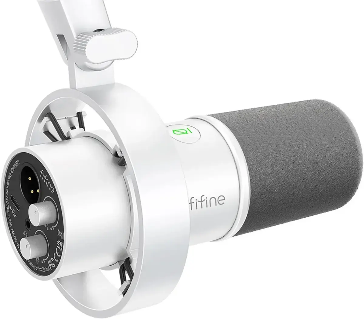 Fifine K688W dynamic microphone (white)