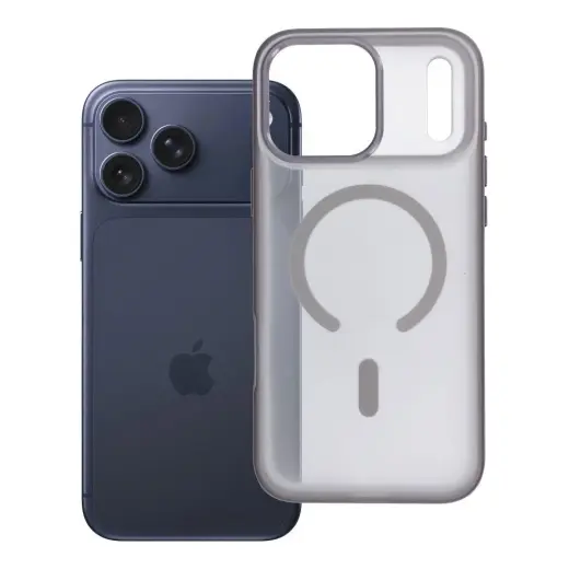 Flexline Mag Cover чехол с поддержкой MagSafe для телефона iPhone 17 Pro Max серый