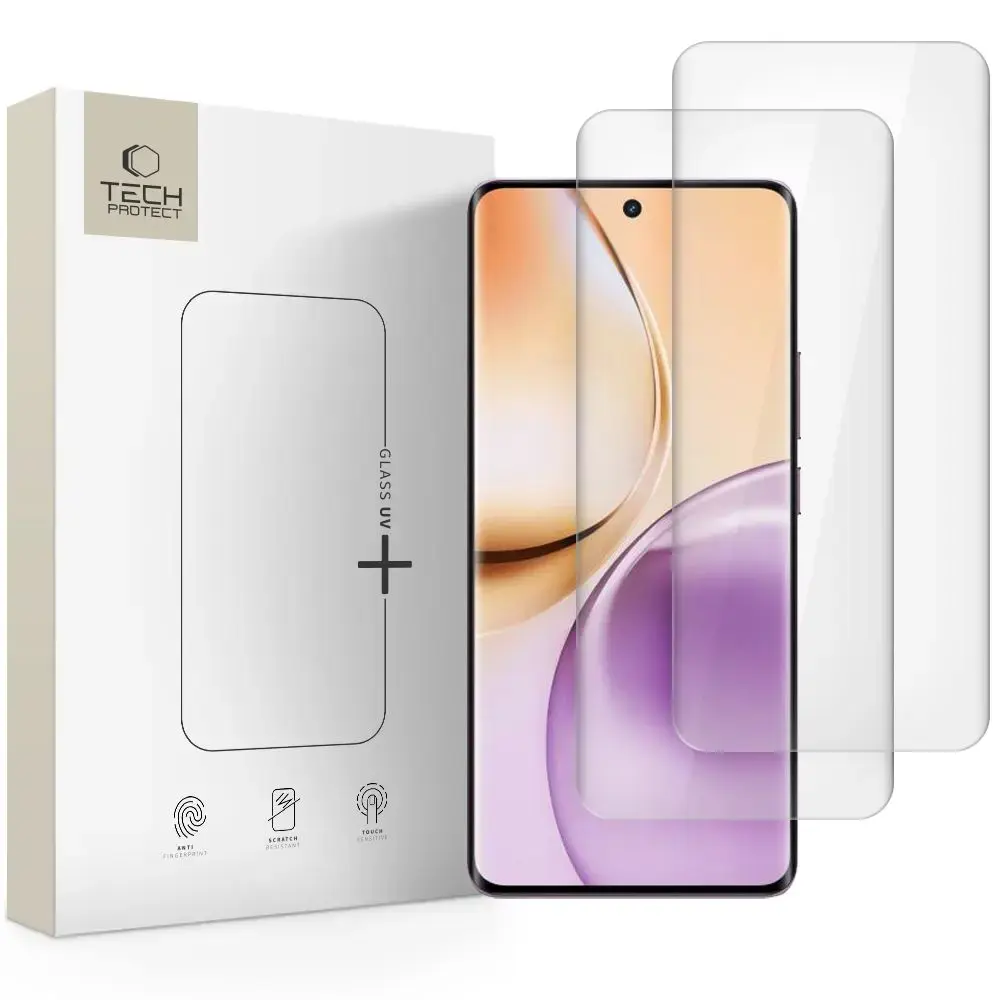 TECH-PROTECT GLASS UV+ 2-PACK REALME 14 PRO 5G CLEAR TEMPERED GLASS