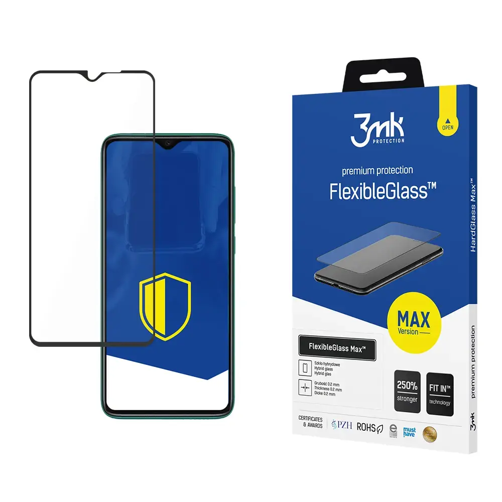 Xiaomi Redmi Note 8 Pro Black - 3mk FlexibleGlass Max™ screen protector