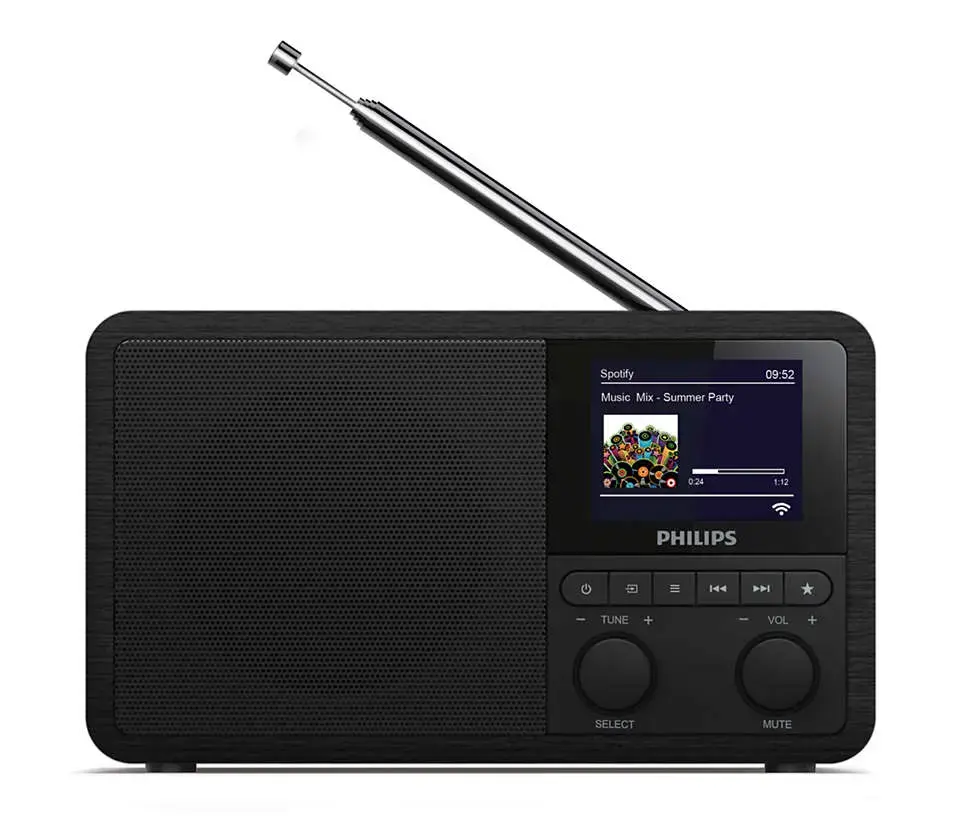 PHILIPS pulkstenis + internet radio, Spotify
