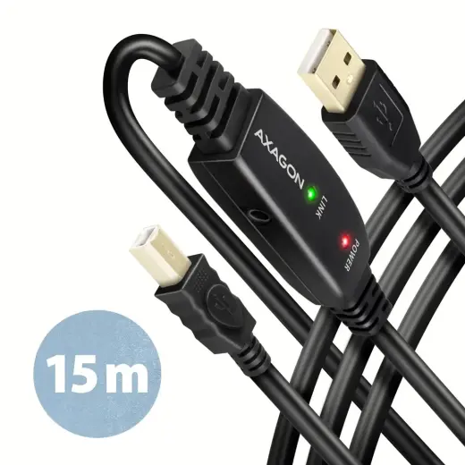 AXAGON ADR-215B USB 2.0 A-M -> B-M act 15m cabl