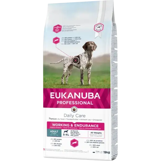 Sausa barība suņiem - Eukanuba Adult Working Endurance, 19kg