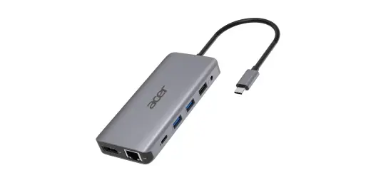 Acer 12-in-1 USB-C jaotur HP.DSCAB.009 hõbedane