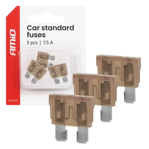 Car blade fuses STANDARD 3 pcs 7,5A AMIO-05104