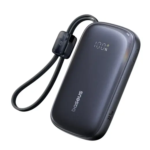 Baseus EnerFill FC21 Qpow 3 Ultra išorinė baterija (powerbank) | 20 000 mAh | 22.5W | PD, QC | USB-C, USB-A | LED ekranas | juodas
