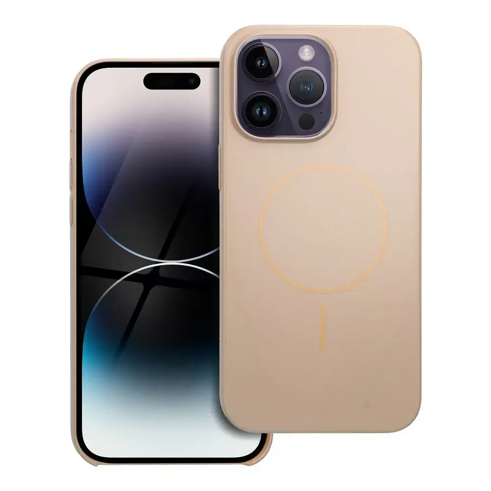 Case for iPhone 14 PRO MAX Glossy Mag Cover compatible with MagSafe desert gold