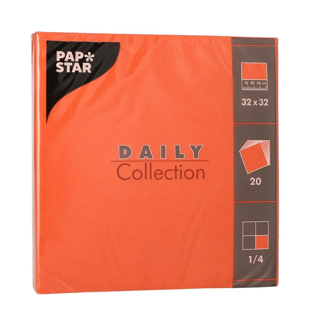 Papstar Napkins 32x32cm, 20 pcs, orange