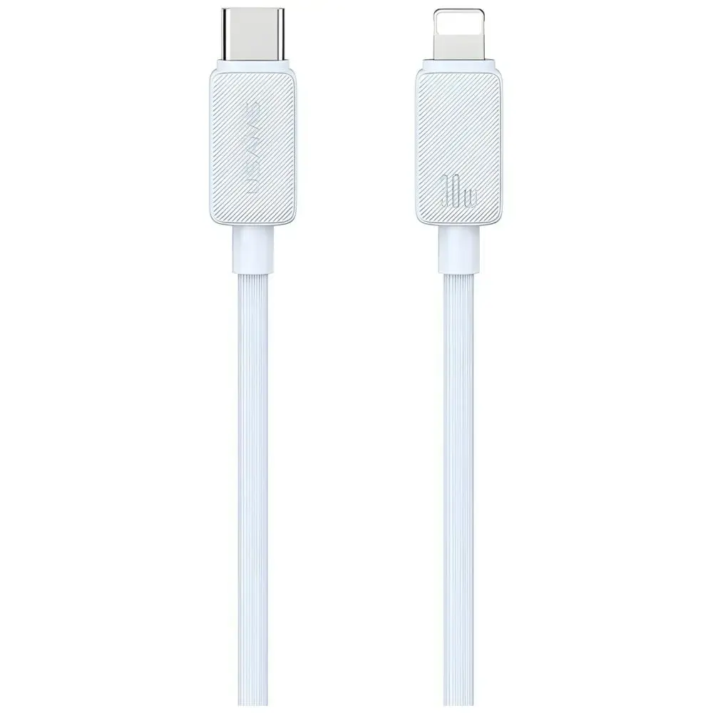 USAMS KY Series US-SJ692 datu pārraides un uzlādes vads | USB-C uz Lightning | 30W | 1m | balts