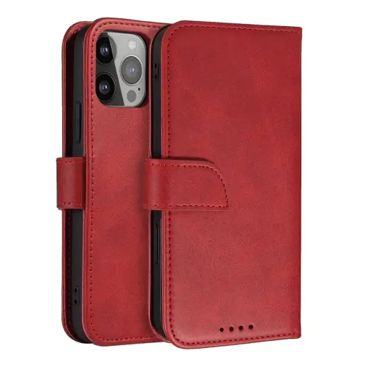Magnet Case with Flip for Samsung Galaxy S25 Ultra - Red