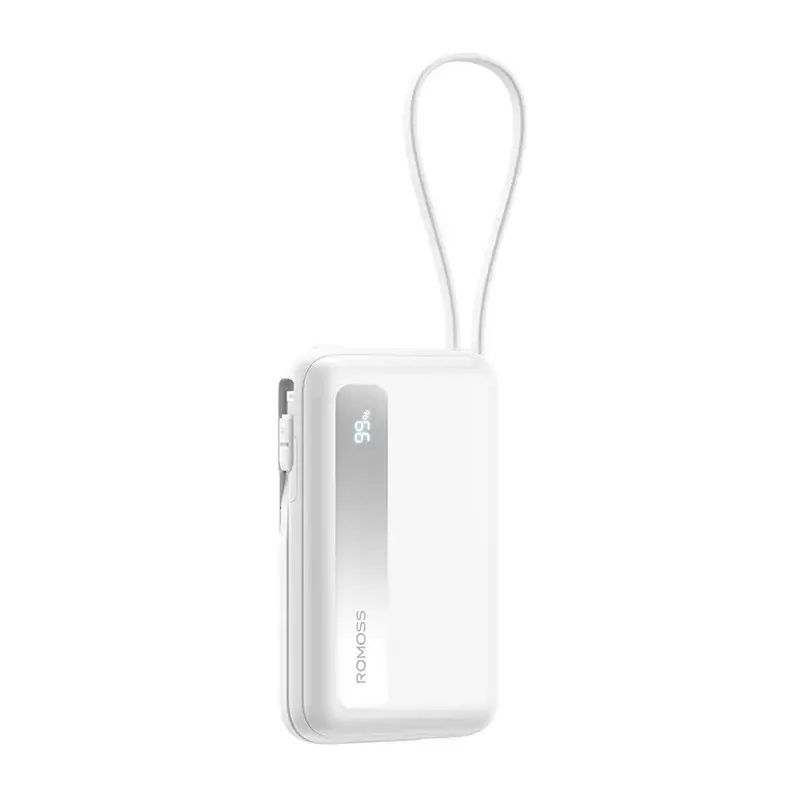 Romoss PPR10 external battery (powerbank) | 10000 mAh | 22.5W | USB-C, Lightning, USB-A | white