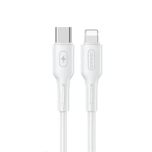 USAMS Kabel U43 USB-C na Lightning 30W PD 1.2m biały|white SJ406USB02 (US-SJ406)