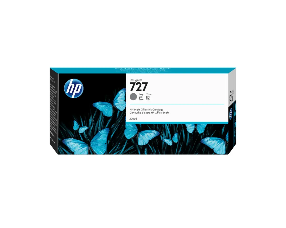 HP 727 300-ml Gray DesignJet Ink Cartridge