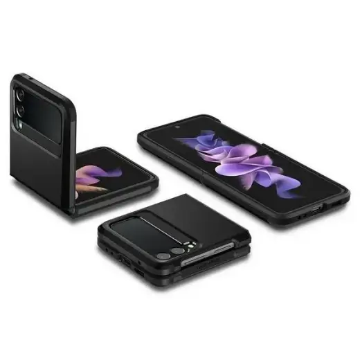Spigen Tough Armor telefona maciņš priekš Samsung Galaxy Z Flip 3 melns