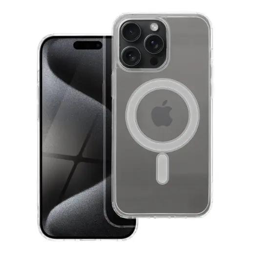 Clear Mag maciņš ar MagSafe atbalstu telefonam iPhone 15 Pro Max caurspīdīgs