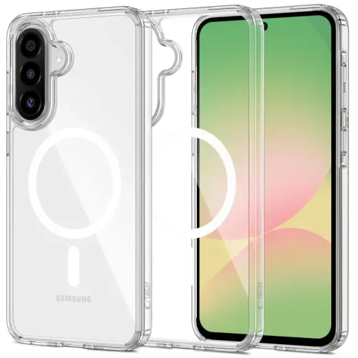 TECH-PROTECT FlexAir Hybrid telefono dėklas su MagSafe palaikymu Samsung Galaxy A36 5G (A366) | A56 (A566) | A37 (A376) skaidrus