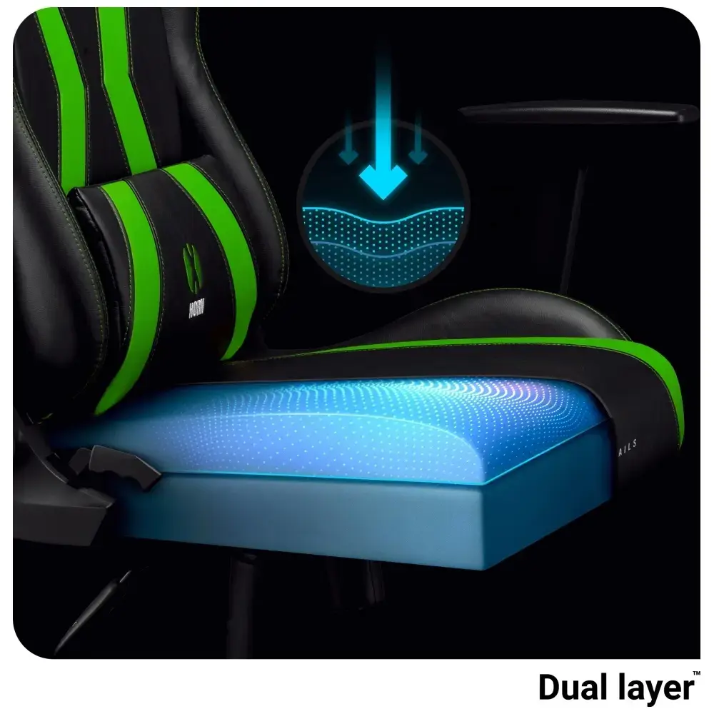 Gaming chair Diablo Chairs X-Horn 2.0 Normal Size black-green
