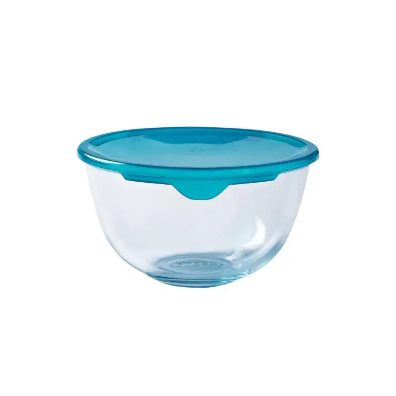 Stikla bļoda ar vāku Ø21cm 2.3L
