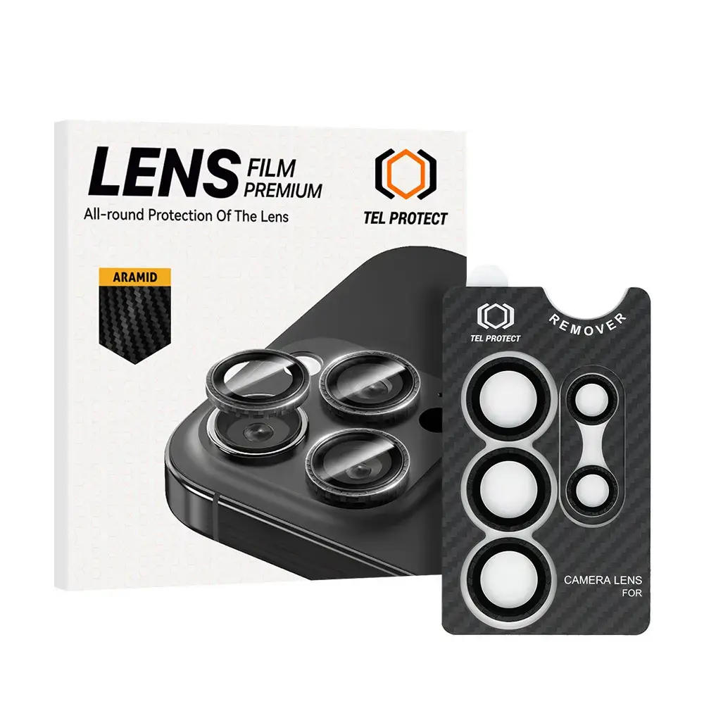 Tempered glass Tel Protect 3D Lens Aramid Series on camera for Samsung Galaxy S24 Ultra (lens 5 pieces)