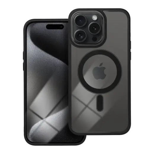 Color Edge Mag telefono dėklas su MagSafe palaikymu iPhone 15 Pro Max juodas