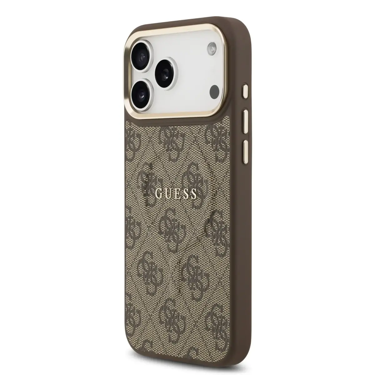 Guess PU Leather 4G maciņš ar MagSafe atbalstu telefonam iPhone 17 Pro Max brūns