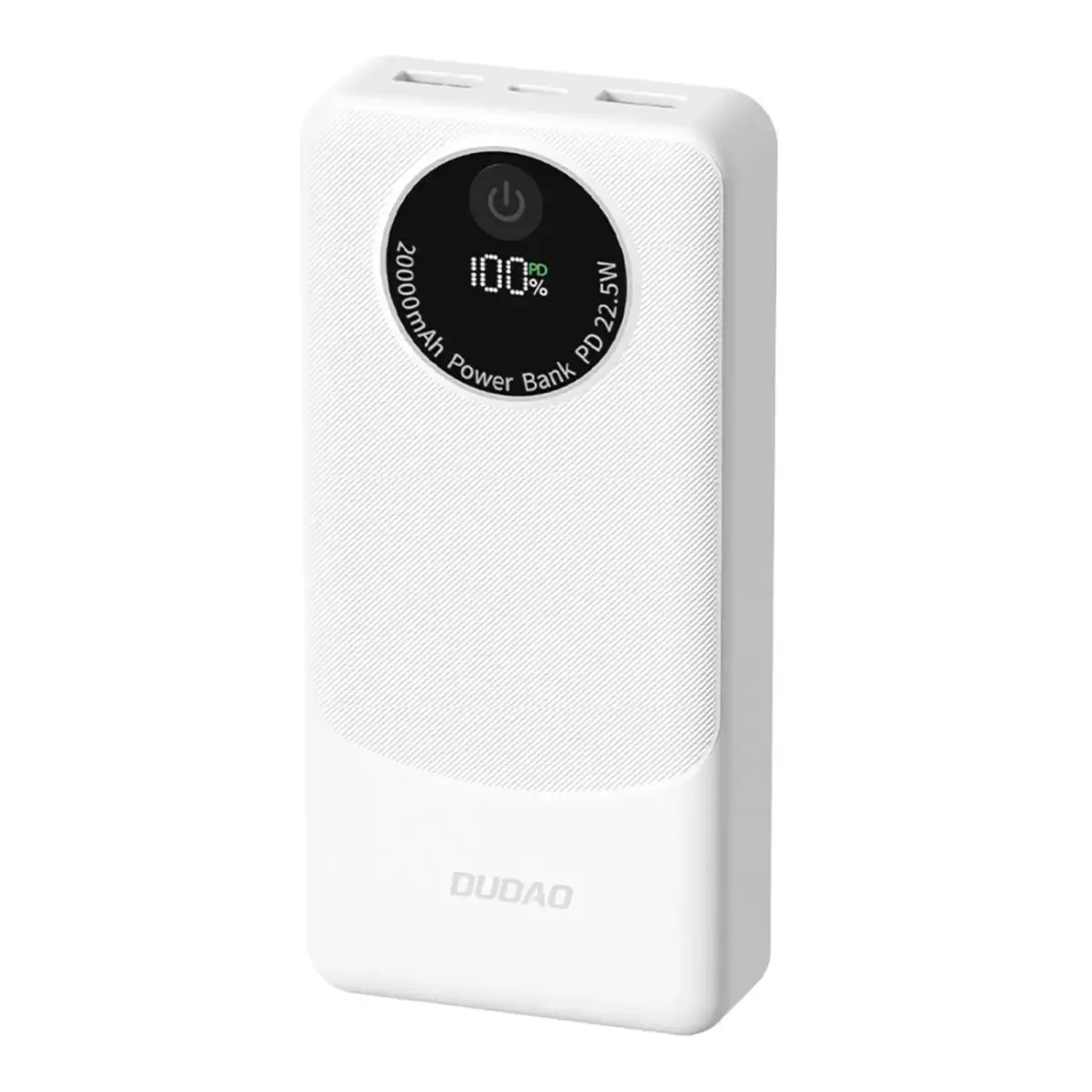 Dudao K12Pro external battery (powerbank) | 20000 mAh | 22.5W | USB-A, USB-C | white
