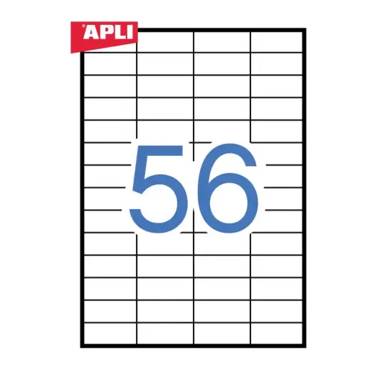 Uzlīmes APLI ILC ar izmēru 52.5x21.2mm, 100 loksnes/56 uzlīmes loksnē  (01284; 03055)