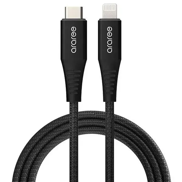 Araree AR60-00739A data transfer and charging cable | MFI | USB-C to Lightning | 1m | black