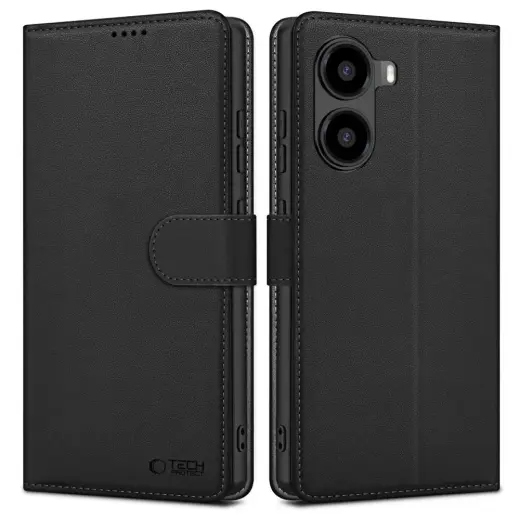 Tech-Protect book type phone case for Poco X7 Pro 5G black