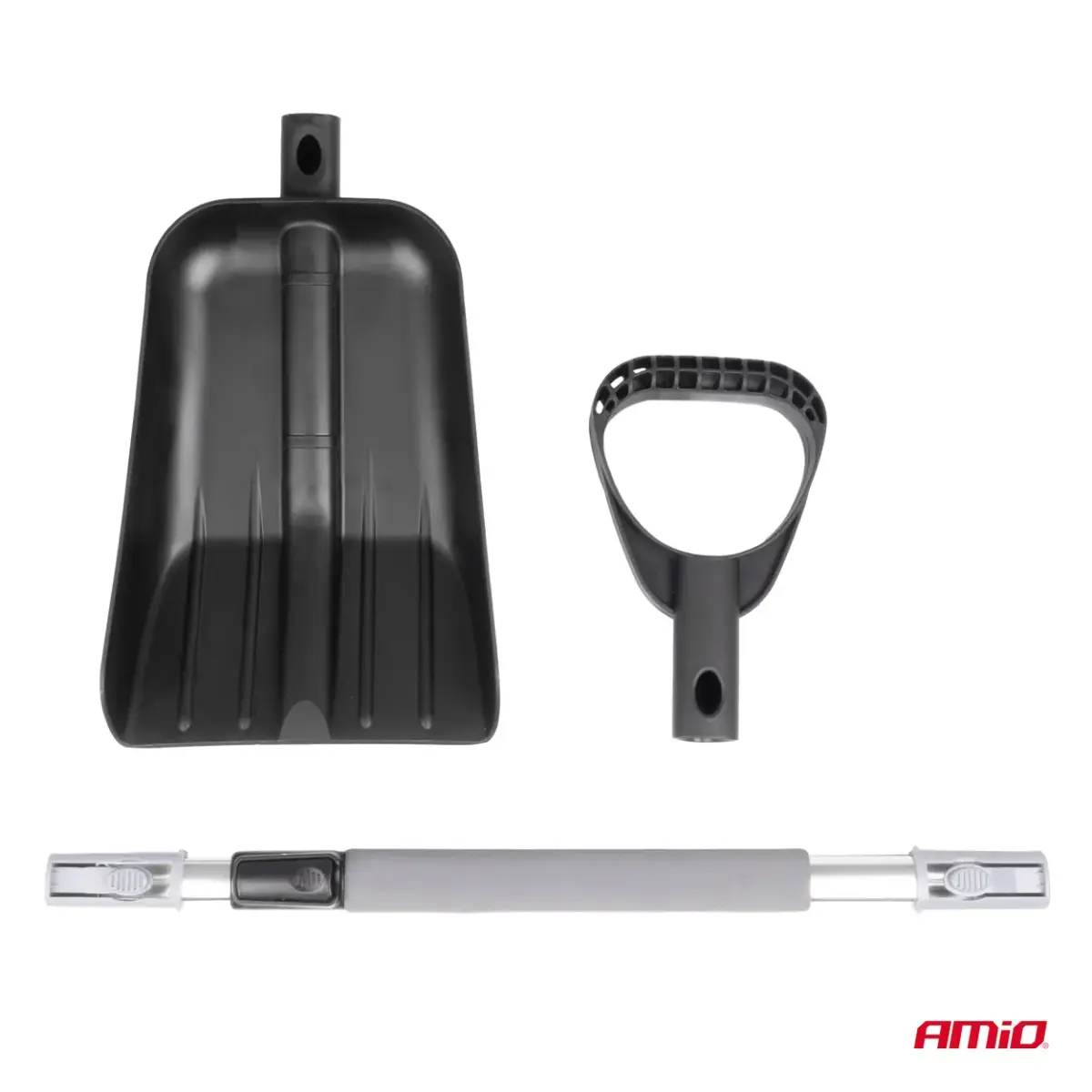 Telescopic snow shovel with aluminum blade 103cm-131cm