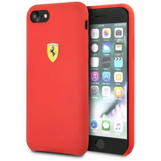 Ferrari Silicone telefono dėklas, skirtas iPhone 7 | iPhone 8 | iPhone SE 2020, raudonas