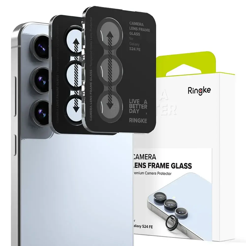 Ringke Camera Frame Protector 2-pack for Samsung Galaxy S24 FE - Black